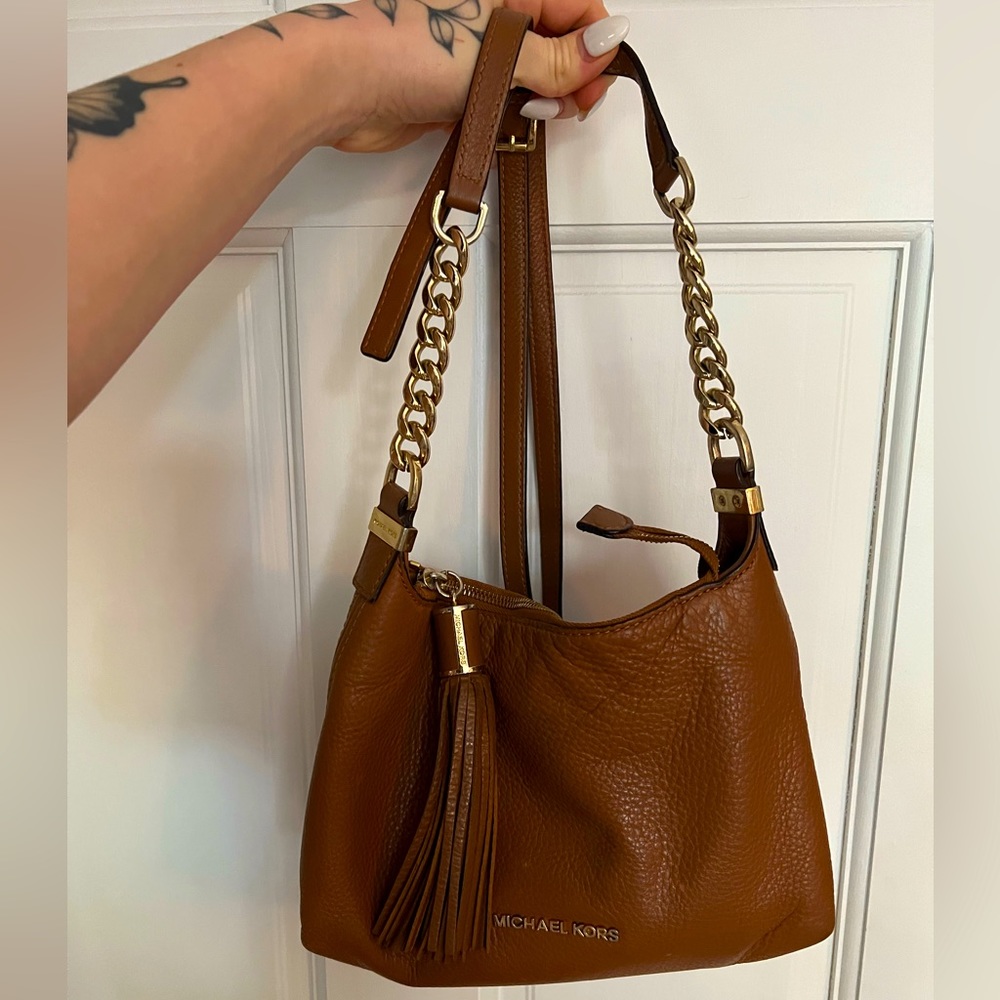 Michael Kors Weston Leather Messenger Crossbody Purse